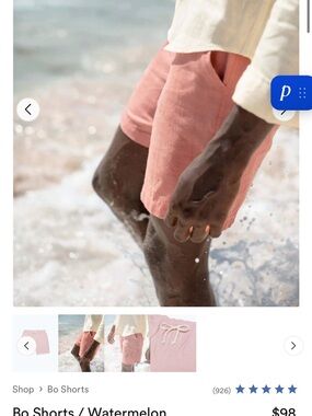 Men's Flat Front Alex Crane “Bo” Shorts in Watermelon Pink